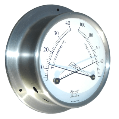 Higrometr + termometr śr. 110 mm stal