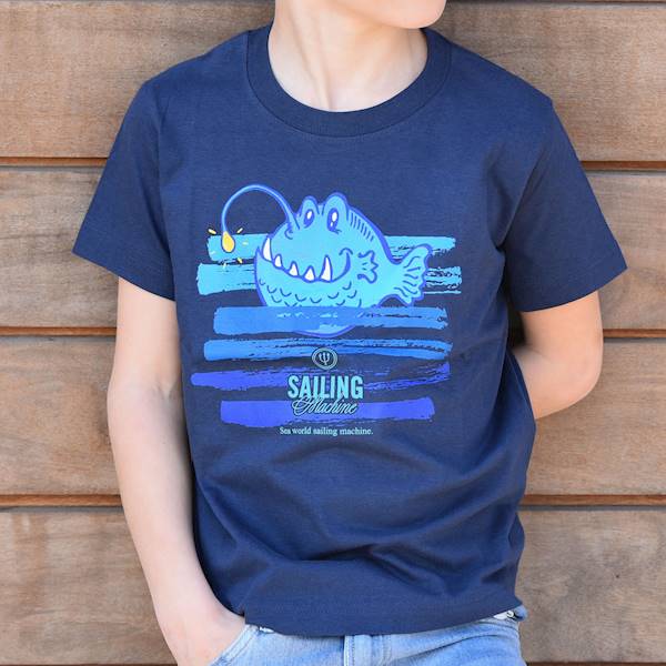 T-shirt Melanocetus Granatowy kids