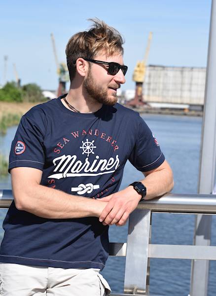 T-shirt Marynarz Granatowy męski