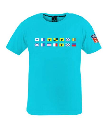 T-shirt Kod Flagowy Turkusowy męski