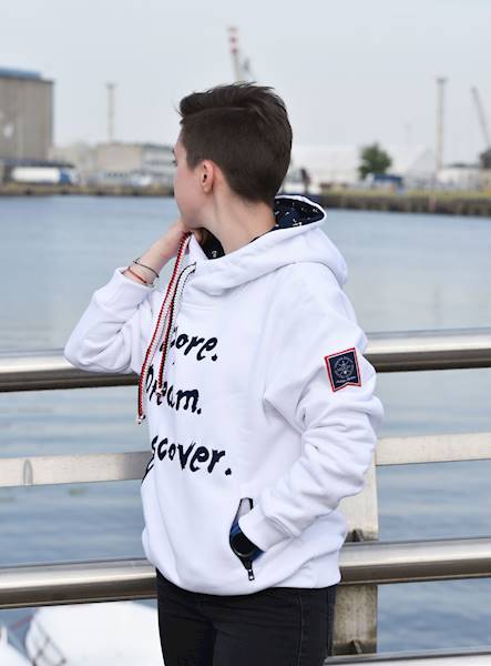 Bluza z kapturem EDD Biała damska