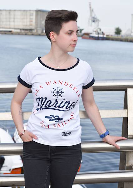 T-shirt Marynarz Biały damski