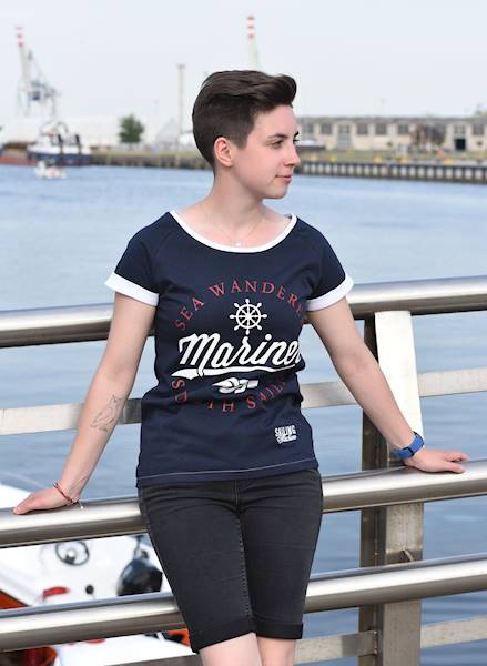 T-shirt Marynarz Granatowy damski