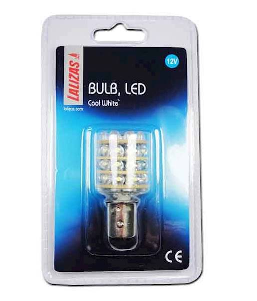 ŻARÓWKA LED BIAŁA T25 BAY15D 12V 36LED