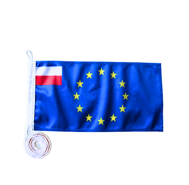Flaga Europejska 30 x 50 cm - GRUBY MATERIAŁ
