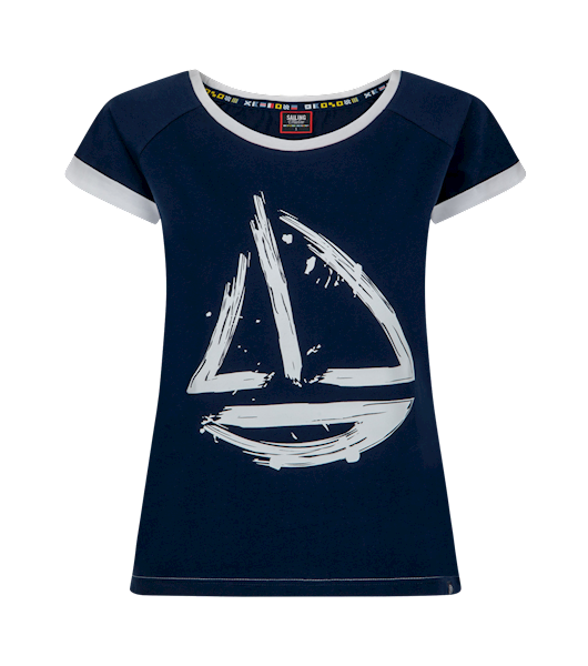 T-shirt Jacht Granatowy damski