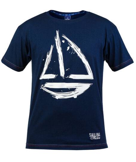 T-shirt męski "Jacht'' Granatowy