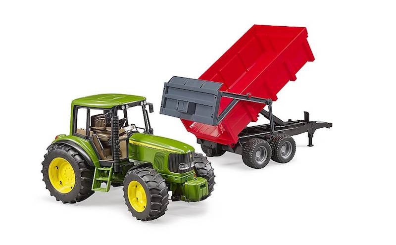 Ciągnik Rolniczy John Deere z Przyczepą Bruder 02057