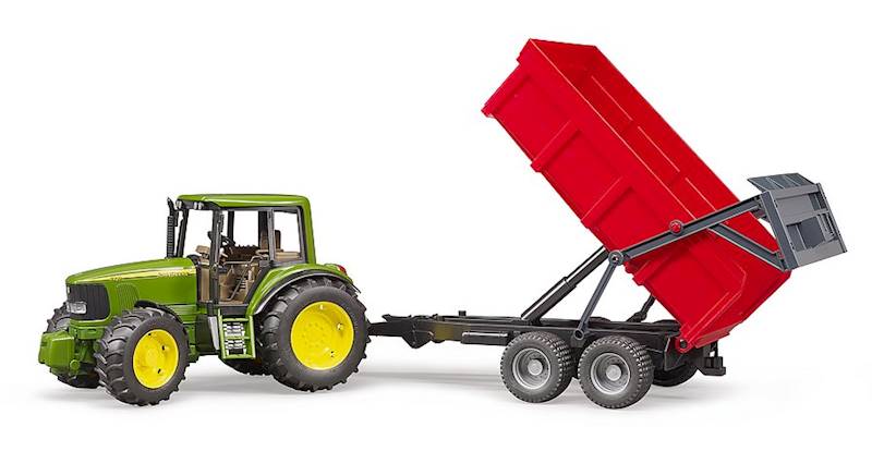 Ciągnik Rolniczy John Deere z Przyczepą Bruder 02057
