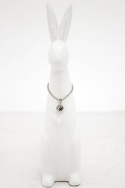 Figurka Królik Dekoracyjna Biała 28,5 cm