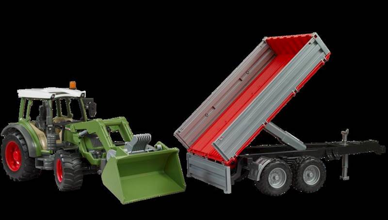 Ciągnik Rolniczy Fendt Vario 211 z Przyczepą Bruder 02182