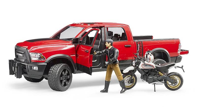 Bruder Dodge Ram 2500 Z Motocyklem Ducati i Figurką Kierowcy