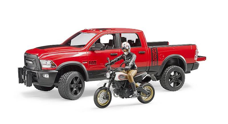 Bruder Dodge Ram 2500 Z Motocyklem Ducati i Figurką Kierowcy