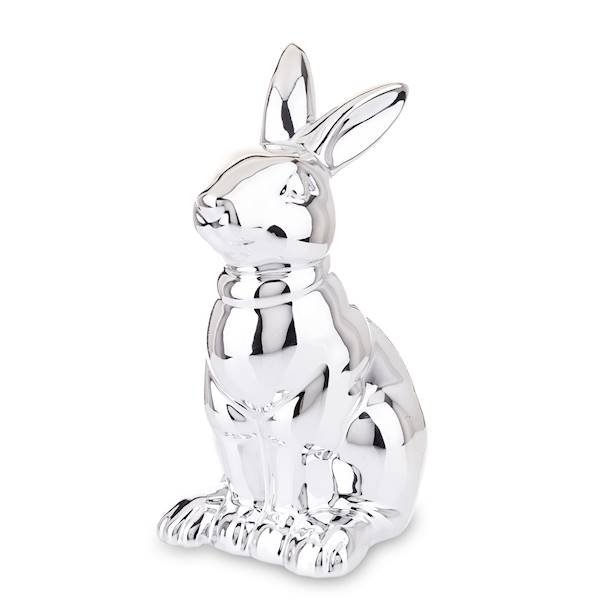 Figurka Królik Srebrny 21 cm