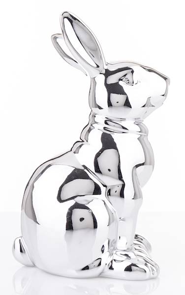 Figurka Królik Srebrny 21 cm