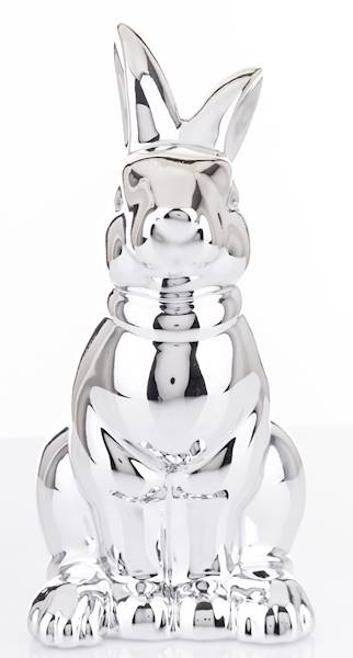 Figurka Królik Srebrny 21 cm