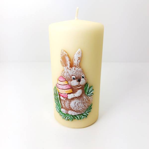 Świeca z Motywem Królika 14  cm