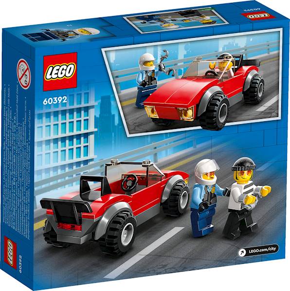 Lego City Motocykl Policyjny - Pościg za Samochodem 60392