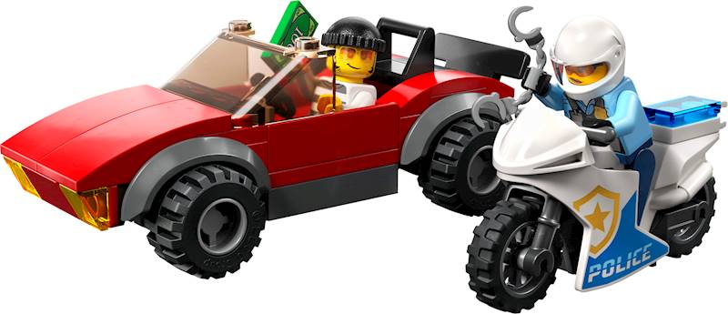 Lego City Motocykl Policyjny - Pościg za Samochodem 60392