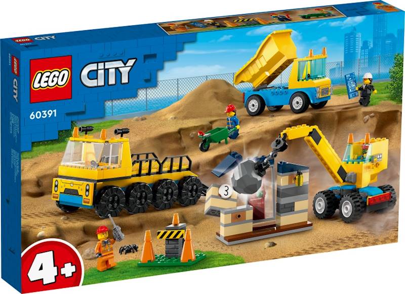 Lego City Ciężarówka i Dźwig z Kulą Wyburzeniową 60391