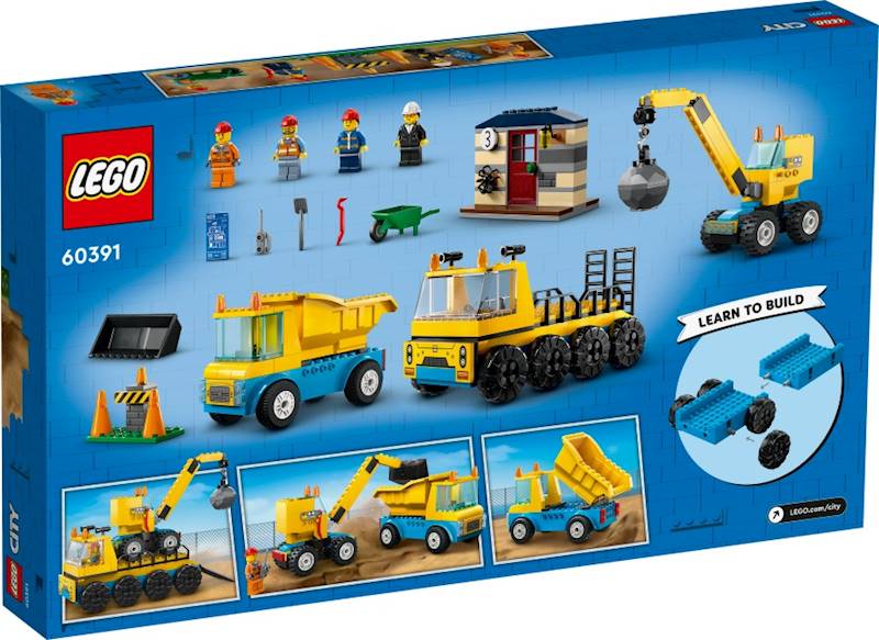 Lego City Ciężarówka i Dźwig z Kulą Wyburzeniową 60391