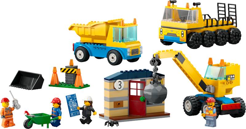 Lego City Ciężarówka i Dźwig z Kulą Wyburzeniową 60391