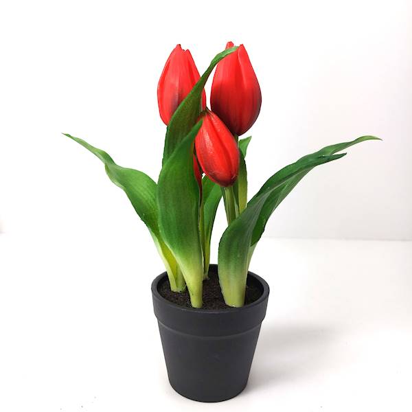 Tulipany Silikonowe w Doniczce 23 cm