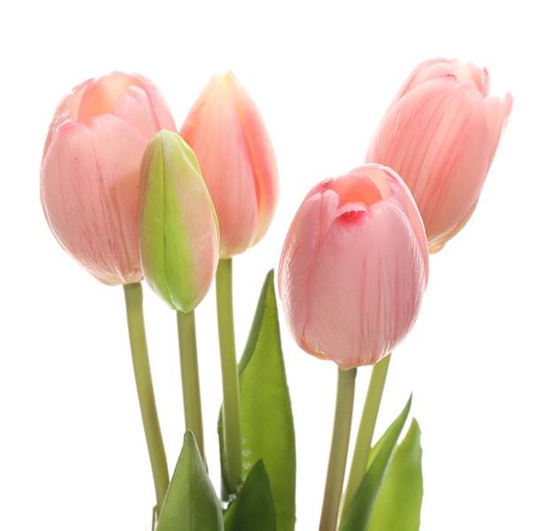 Bukiet 5 Różowych Tulipanów 40 cm
