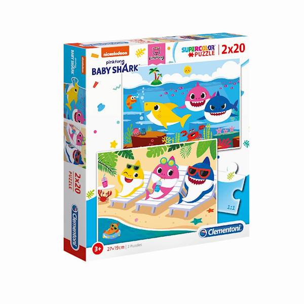 Puzzle 2x20 Baby Shark Clementoni 24777