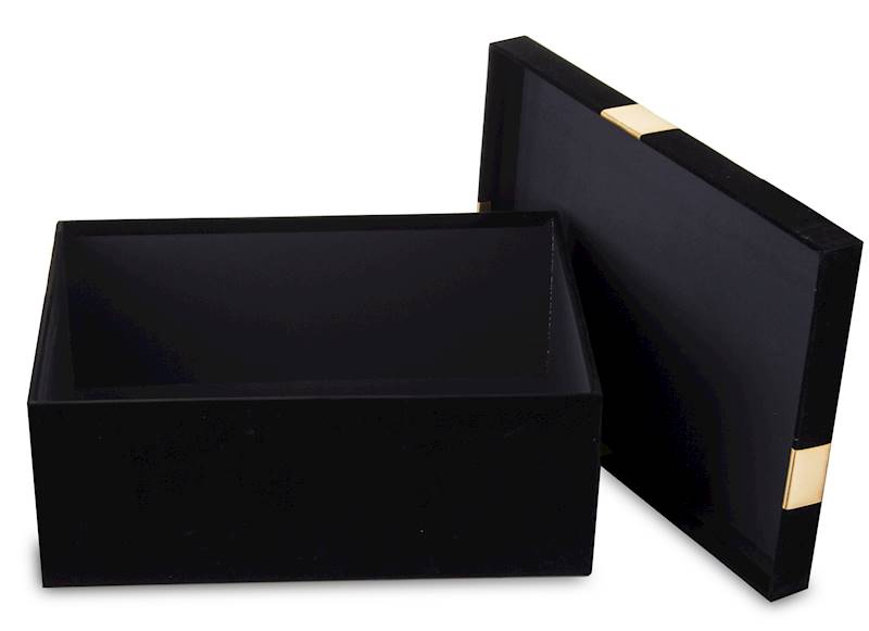 Pudełko Prezentowe Welurowe Czarne 25 cm