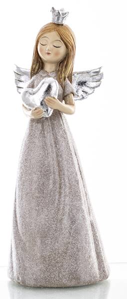 Figurka Anioł w Srebrnej Koronie 19,5 cm