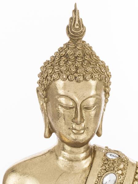 Dekoracyjna Złota Figurka Budda Medyująca 29,5 cm