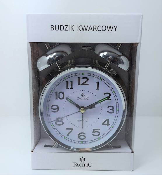 Budzik Kwarcowy Metalowy Pacific