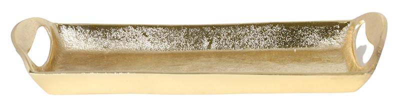 Metalowa Patera Złota z Uchwytami 32,5 cm