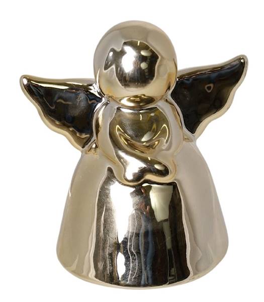 Ceramiczny Złoty Aniołek 10 cm