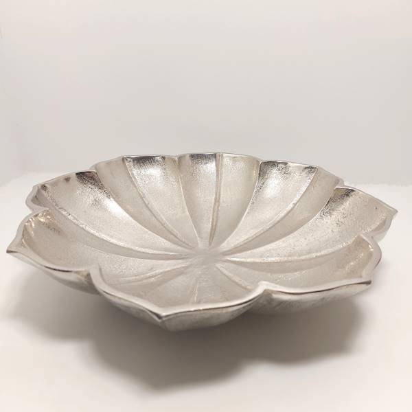Patera Sara Metalowa Srebrna 33x33 cm