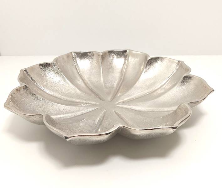 Patera Sara Metalowa Srebrna 40x40 cm