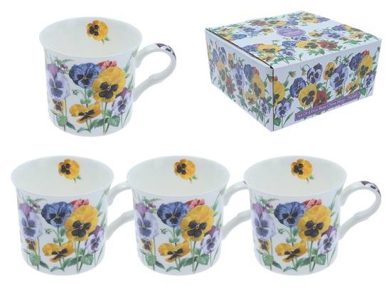 Zestaw 4 Kubków Pansy 295 ml