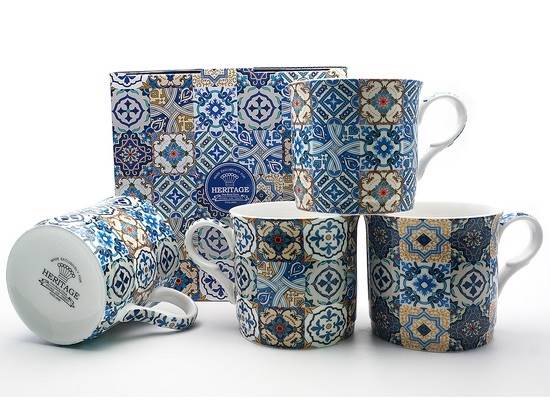 Zestaw 4 Kubków Azulejo 295 ml