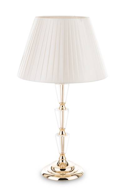 Lampa Złota z Kremowym Abażurem 54 cm