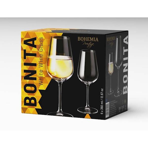 Kieliszki do Wina Bonita Bohemia 360 ml