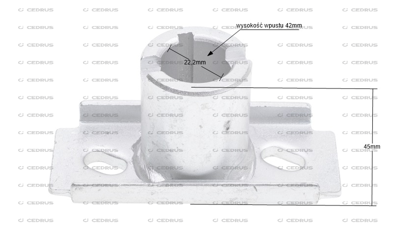 Adapter kosiarki NAC 22,2mm