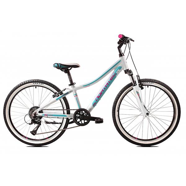 Rower Northtec Raido 24" VB 1x8 biały turkus 2,12"