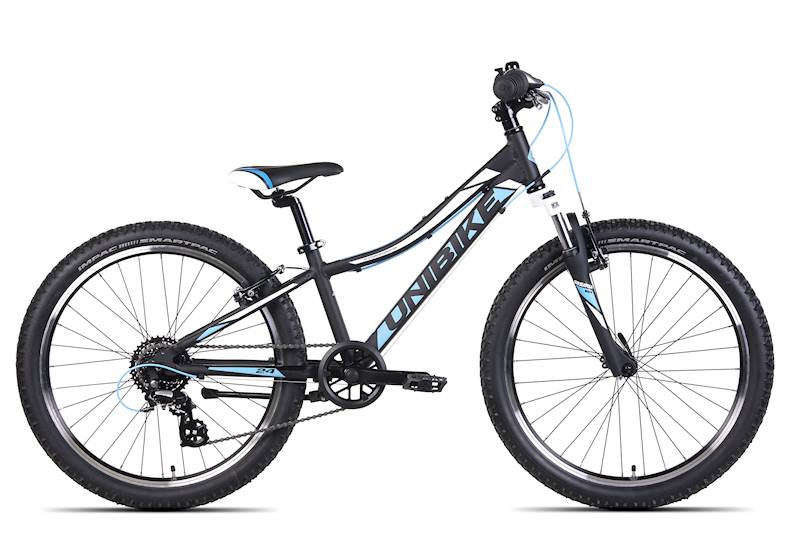 Rower Unibike Młodzieżowy 24" Roxi czarny błękitny 11"