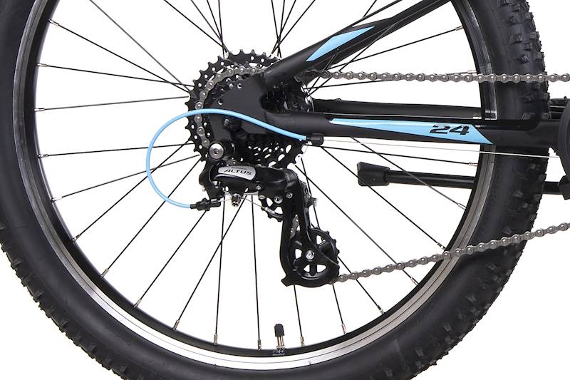 Rower Unibike Młodzieżowy 24" Roxi czarny błękitny 11"