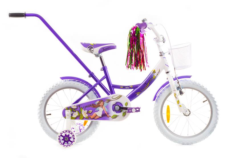 Rower ROCK KIDS Dziecięcy 16" Jasmine fioletowy biały