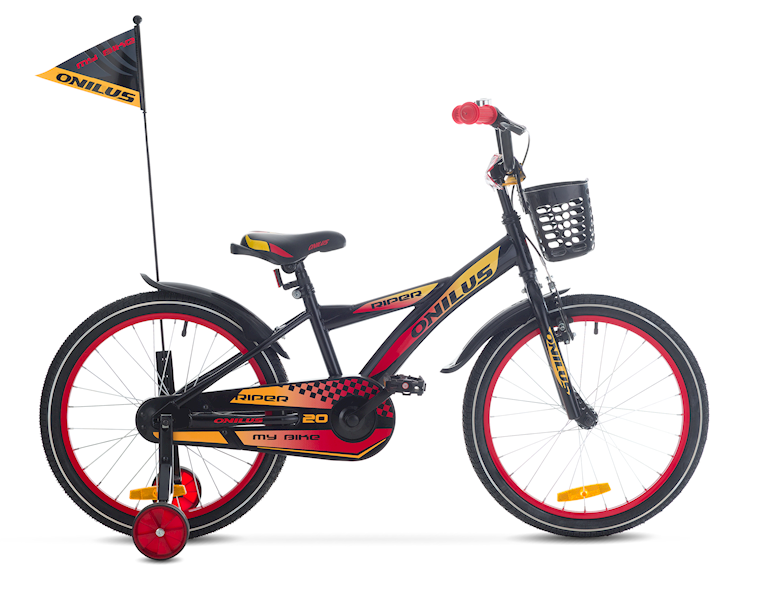 Rower Onilus Dziecięcy 20" Riper czarny czerwony