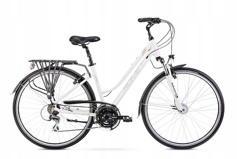 Rower Romet Trekkingowy 28" Gazela 3 biały jasnozłoty 20"