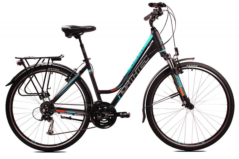Rower Northtec Trekkingowy 28" Boudicca VB AC czarny pomarańczowy turkusowy 18"