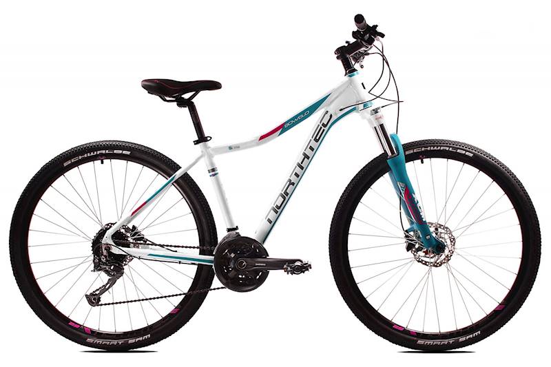 Rower Northtec MTB 29" Sowelo DB DA biały turkusowy różowy 17"